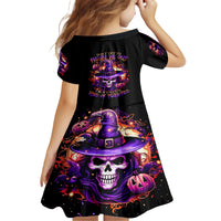 Witch Skull Family Matching Off Shoulder Long Sleeve Dress and Hawaiian Shirt Don't Try To Figure Me Out - Wonder Print Shop