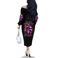 Witch Skull Family Matching Off Shoulder Long Sleeve Dress and Hawaiian Shirt Don't Try To Figure Me Out - Wonder Print Shop