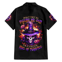 Witch Skull Family Matching Puletasi Dress and Hawaiian Shirt Don't Try To Figure Me Out - Wonder Print Shop