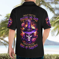 Witch Skull Hawaiian Shirt Don't Try To Figure Me Out - Wonder Print Shop