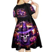 Witch Skull Kid Short Sleeve Dress Don't Try To Figure Me Out - Wonder Print Shop