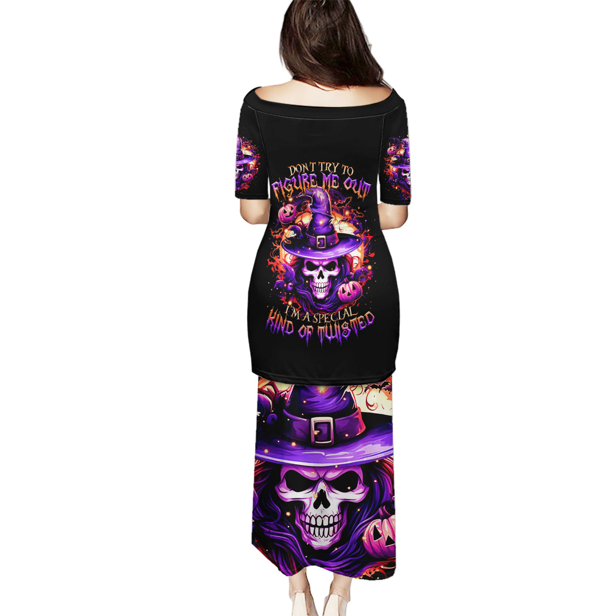 Witch Skull Puletasi Don't Try To Figure Me Out - Wonder Print Shop