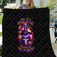 Witch Skull Quilt Don't Try To Figure Me Out - Wonder Print Shop