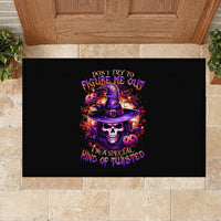 Witch Skull Rubber Doormat Don't Try To Figure Me Out - Wonder Print Shop