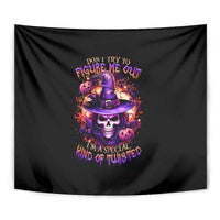 Witch Skull Tapestry Don't Try To Figure Me Out - Wonder Print Shop