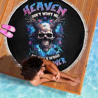 Wings Skull Beach Blanket Heaven Don't Want Me Hell Afraid I Take Over - Wonder Print Shop