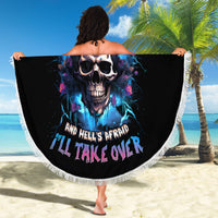 Wings Skull Beach Blanket Heaven Don't Want Me Hell Afraid I Take Over - Wonder Print Shop