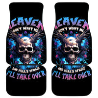 Wings Skull Car Mats Heaven Don't Want Me Hell Afraid I Take Over - Wonder Print Shop