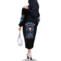 Wings Skull Family Matching Off Shoulder Long Sleeve Dress and Hawaiian Shirt Heaven Don't Want Me Hell Afraid I Take Over - Wonder Print Shop
