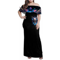 Wings Skull Family Matching Off Shoulder Maxi Dress and Hawaiian Shirt Heaven Don't Want Me Hell Afraid I Take Over - Wonder Print Shop