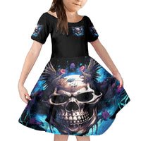 Wings Skull Family Matching Off Shoulder Short Dress and Hawaiian Shirt Heaven Don't Want Me Hell Afraid I Take Over - Wonder Print Shop