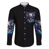 Wings Skull Family Matching Puletasi Dress and Hawaiian Shirt Heaven Don't Want Me Hell Afraid I Take Over - Wonder Print Shop