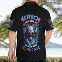 Wings Skull Hawaiian Shirt Heaven Don't Want Me Hell Afraid I Take Over - Wonder Print Shop