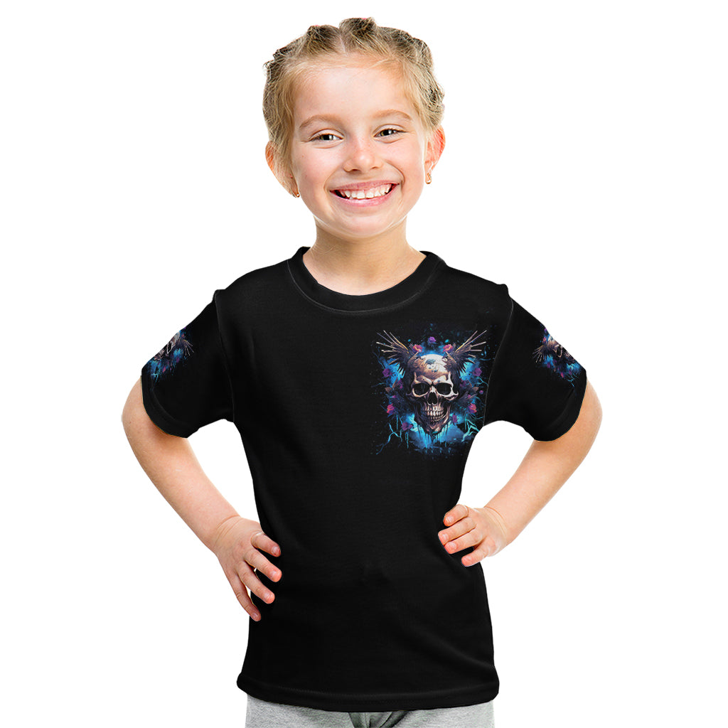 Wings Skull Kid T Shirt Heaven Don't Want Me Hell Afraid I Take Over - Wonder Print Shop
