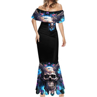 Wings Skull Mermaid Dress Heaven Don't Want Me Hell Afraid I Take Over - Wonder Print Shop