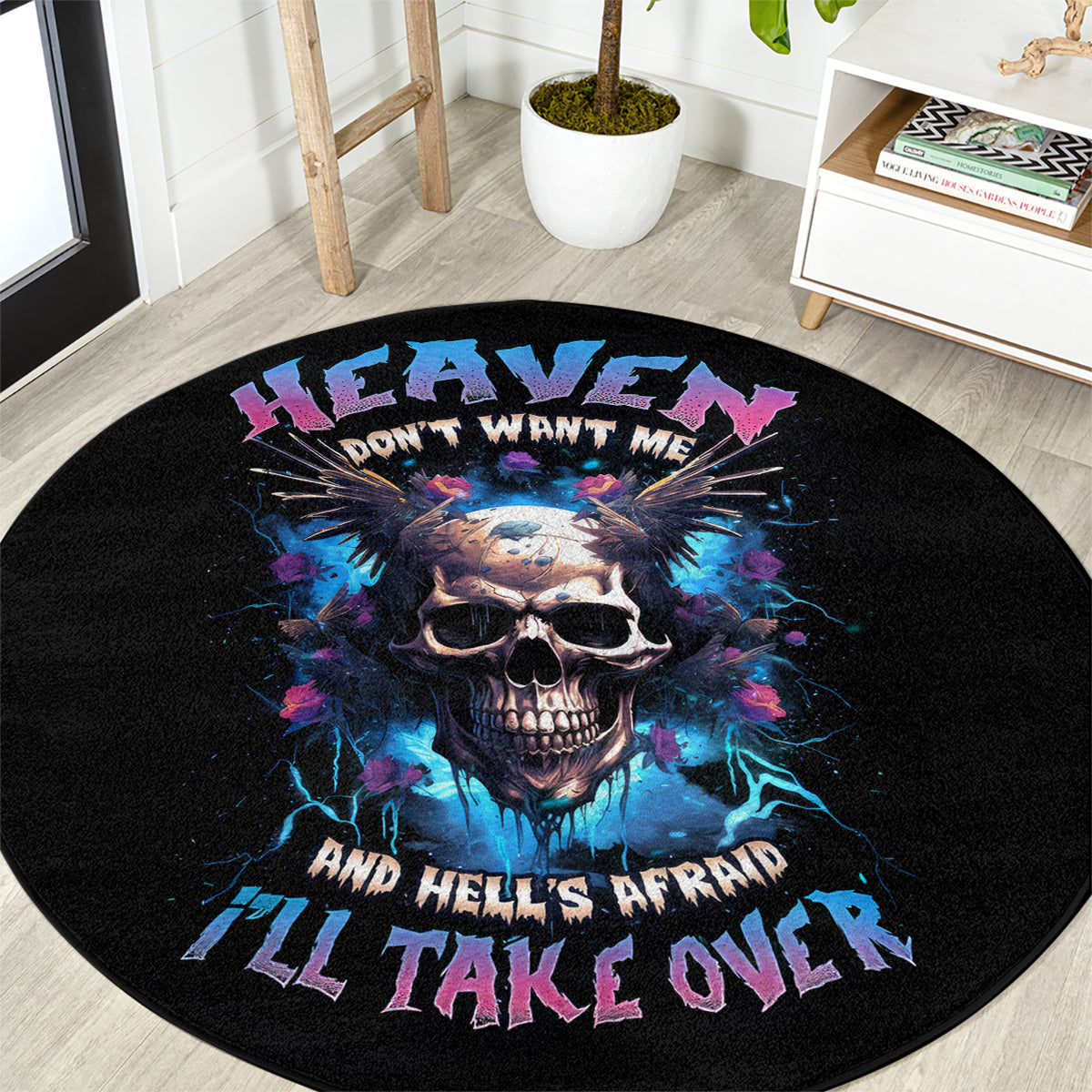 wings-skull-round-carpet-heaven-dont-want-me-hell-afraid-i-take-over