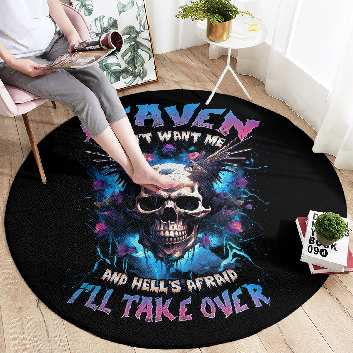 wings-skull-round-carpet-heaven-dont-want-me-hell-afraid-i-take-over