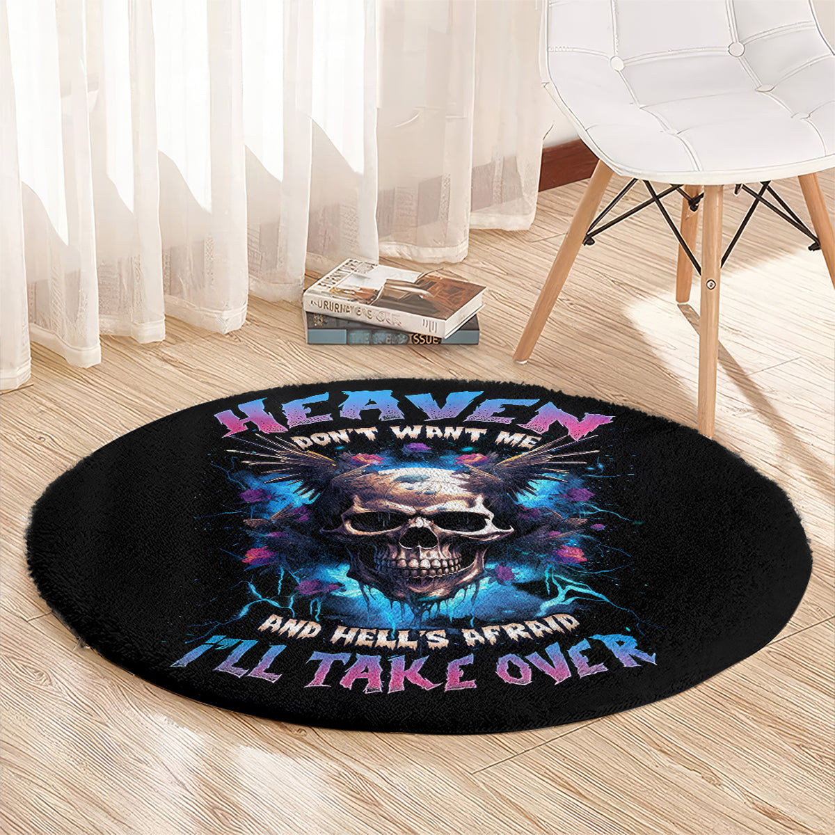 wings-skull-round-carpet-heaven-dont-want-me-hell-afraid-i-take-over