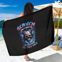 Wings Skull Sarong Heaven Don't Want Me Hell Afraid I Take Over - Wonder Print Shop