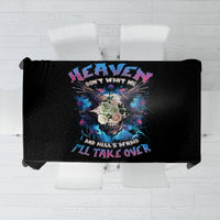Wings Skull Tablecloth Heaven Don't Want Me Hell Afraid I Take Over - Wonder Print Shop