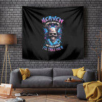 Wings Skull Tapestry Heaven Don't Want Me Hell Afraid I Take Over - Wonder Print Shop
