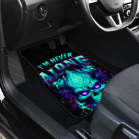 Flame Skull Car Mats I'm Never Alone My Demons With Me 24/7 - Wonder Print Shop