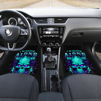 Flame Skull Car Mats I'm Never Alone My Demons With Me 24/7 - Wonder Print Shop