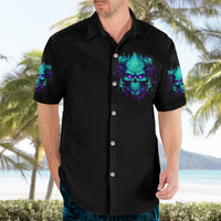 Flame Skull Hawaiian Shirt I'm Never Alone My Demons With Me 24/7 - Wonder Print Shop