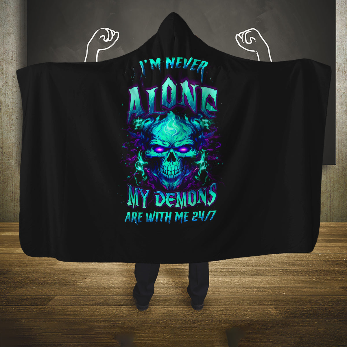 flame-skull-hooded-blanket-im-never-alone-my-demons-with-me-247