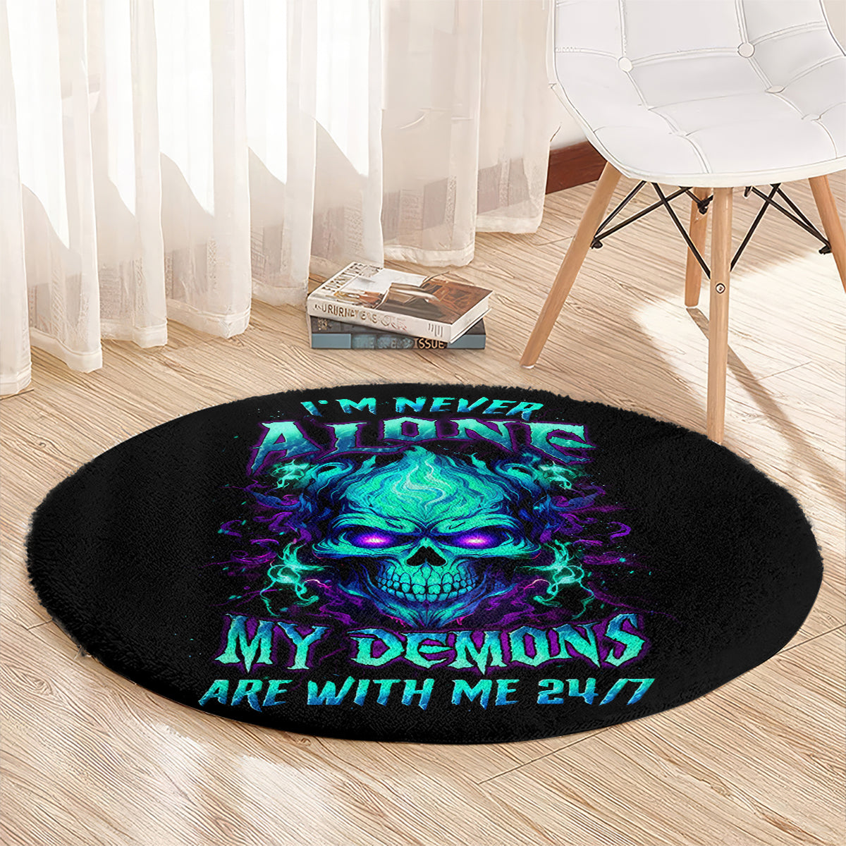 flame-skull-round-carpet-im-never-alone-my-demons-with-me-247