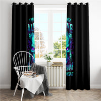 Flame Skull Window Curtain I'm Never Alone My Demons With Me 24/7 - Wonder Print Shop
