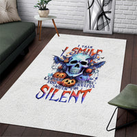 Bat Skull Area Rug I Talk I Smile But Be Carefull When I Silent - Wonder Print Shop