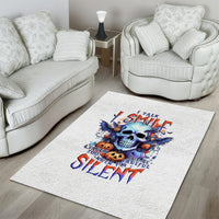 Bat Skull Area Rug I Talk I Smile But Be Carefull When I Silent - Wonder Print Shop