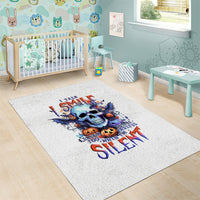 Bat Skull Area Rug I Talk I Smile But Be Carefull When I Silent - Wonder Print Shop