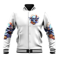 Bat Skull Baseball Jacket I Talk I Smile But Be Carefull When I Silent - Wonder Print Shop