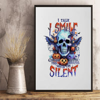 Bat Skull Canvas Wall Art I Talk I Smile But Be Carefull When I Silent - Wonder Print Shop
