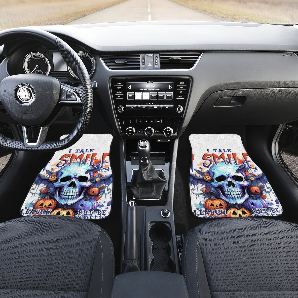 Bat Skull Car Mats I Talk I Smile But Be Carefull When I Silent - Wonder Print Shop