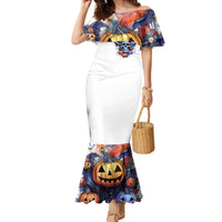 Bat Skull Family Matching Mermaid Dress and Hawaiian Shirt I Talk I Smile But Be Carefull When I Silent - Wonder Print Shop