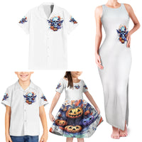 Bat Skull Family Matching Tank Maxi Dress and Hawaiian Shirt I Talk I Smile But Be Carefull When I Silent - Wonder Print Shop