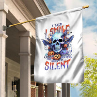 Bat Skull Garden Flag I Talk I Smile But Be Carefull When I Silent - Wonder Print Shop