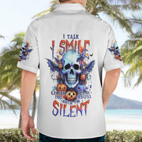 Bat Skull Hawaiian Shirt I Talk I Smile But Be Carefull When I Silent - Wonder Print Shop