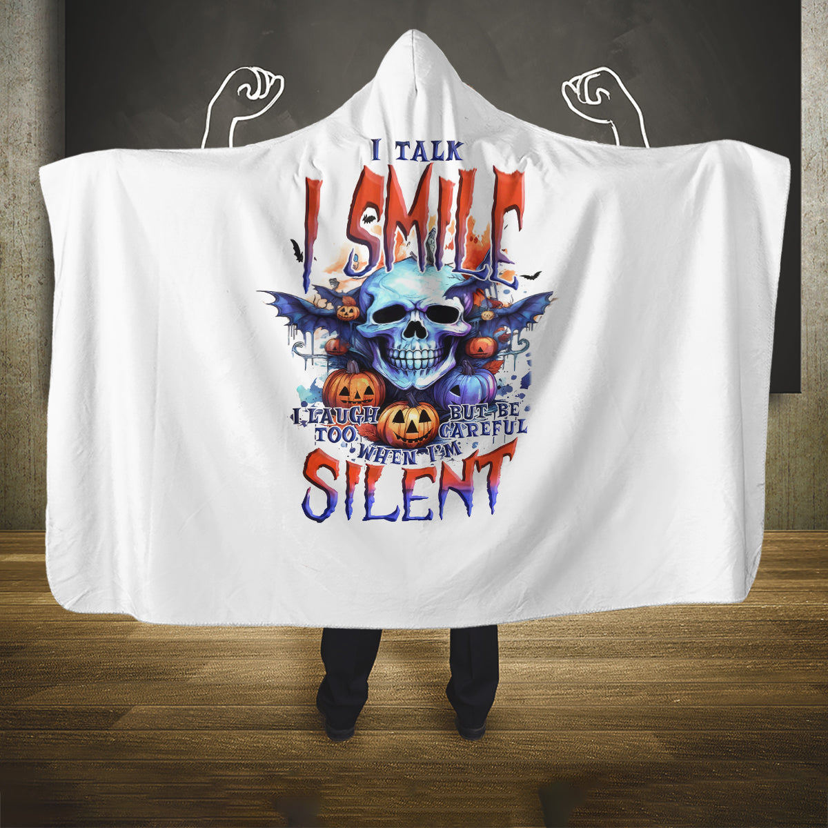 bat-skull-hooded-blanket-i-talk-i-smile-but-be-carefull-when-i-silent