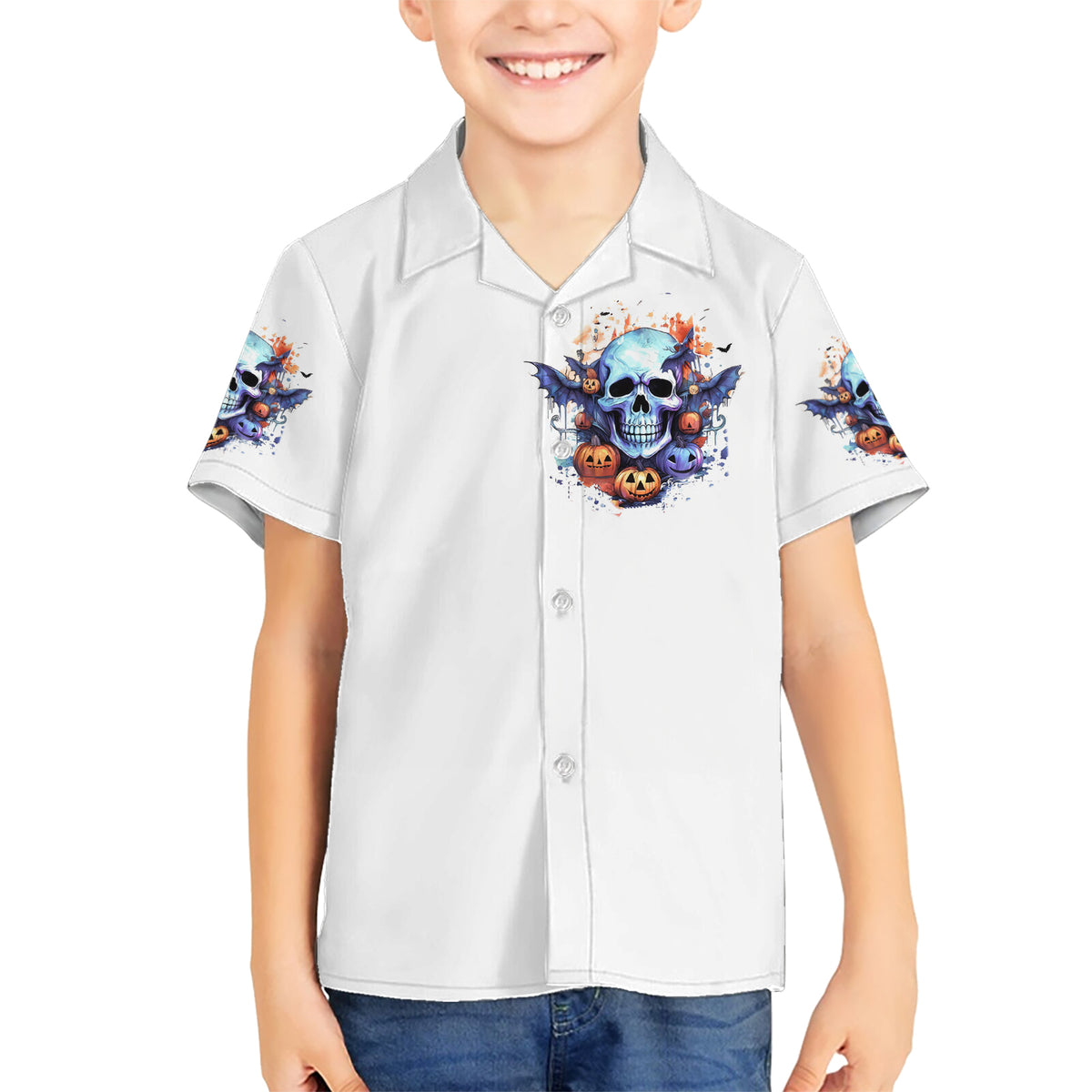 Bat Skull Kid Hawaiian Shirt I Talk I Smile But Be Carefull When I Silent - Wonder Print Shop
