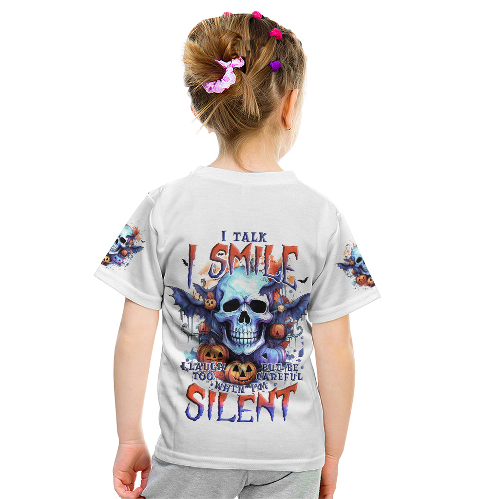 Bat Skull Kid T Shirt I Talk I Smile But Be Carefull When I Silent - Wonder Print Shop