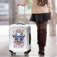 Bat Skull Luggage Cover I Talk I Smile But Be Carefull When I Silent - Wonder Print Shop