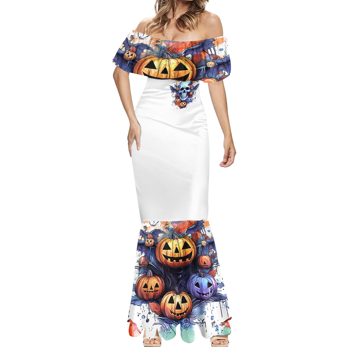 Bat Skull Mermaid Dress I Talk I Smile But Be Carefull When I Silent - Wonder Print Shop