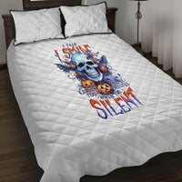 Bat Skull Quilt Bed Set I Talk I Smile But Be Carefull When I Silent - Wonder Print Shop