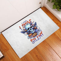 Bat Skull Rubber Doormat I Talk I Smile But Be Carefull When I Silent - Wonder Print Shop