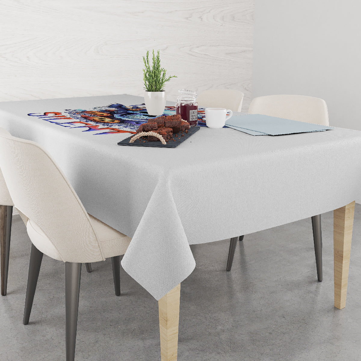 Bat Skull Tablecloth I Talk I Smile But Be Carefull When I Silent - Wonder Print Shop