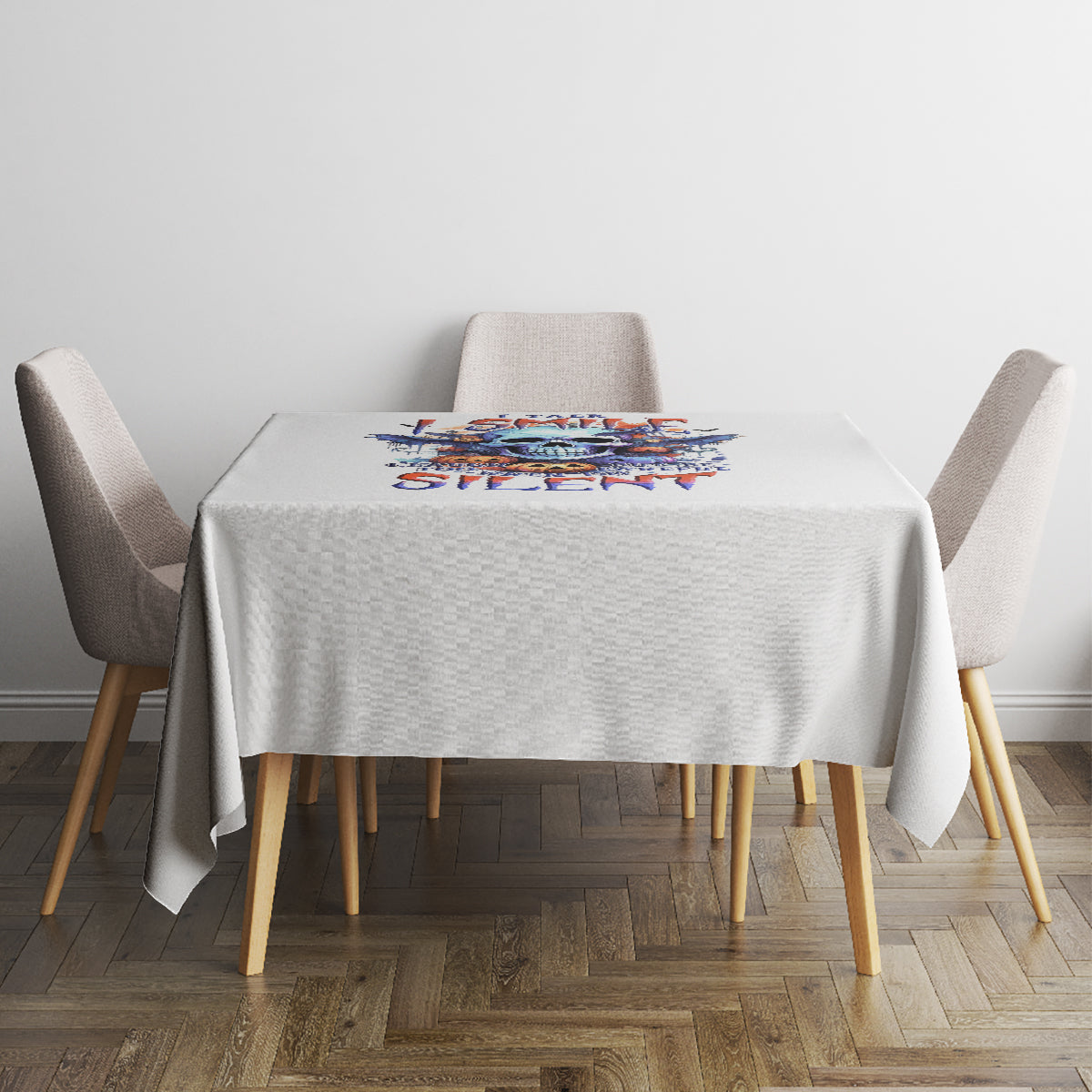Bat Skull Tablecloth I Talk I Smile But Be Carefull When I Silent - Wonder Print Shop
